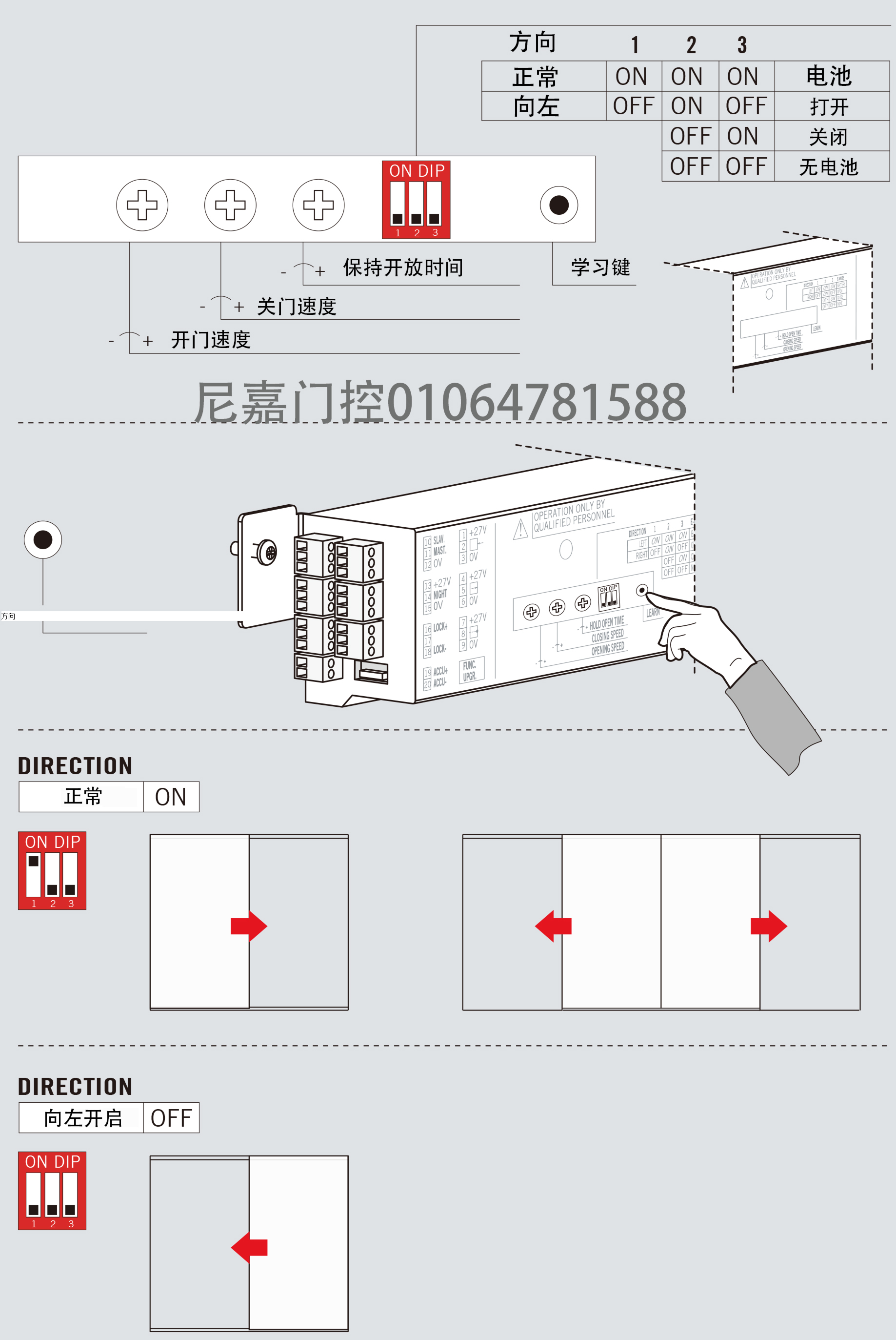 多瑪ES68自動門中文說明書，最重要的部分