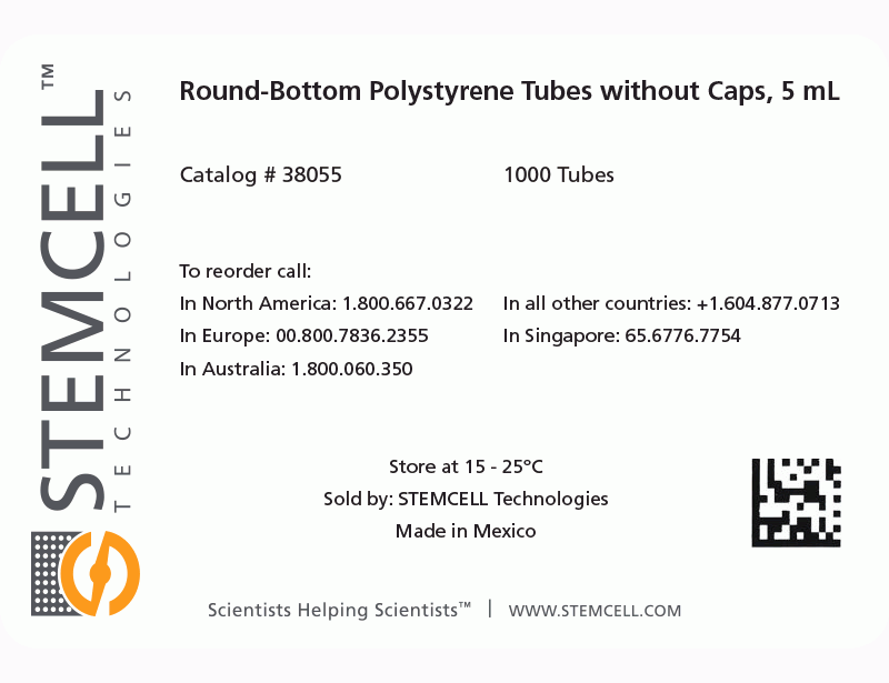 Falcon® Round-Bottom Polystyrene Tubes, 5 ML- 成都冉迪科技有限公司