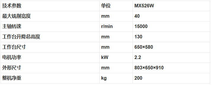 MX526W木工镂铣机