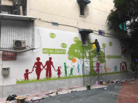 社区围墙彩绘 成都墙画墙绘