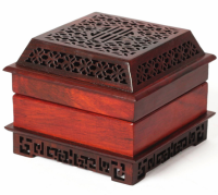 红酸枝木香具香炉木质盘香盒