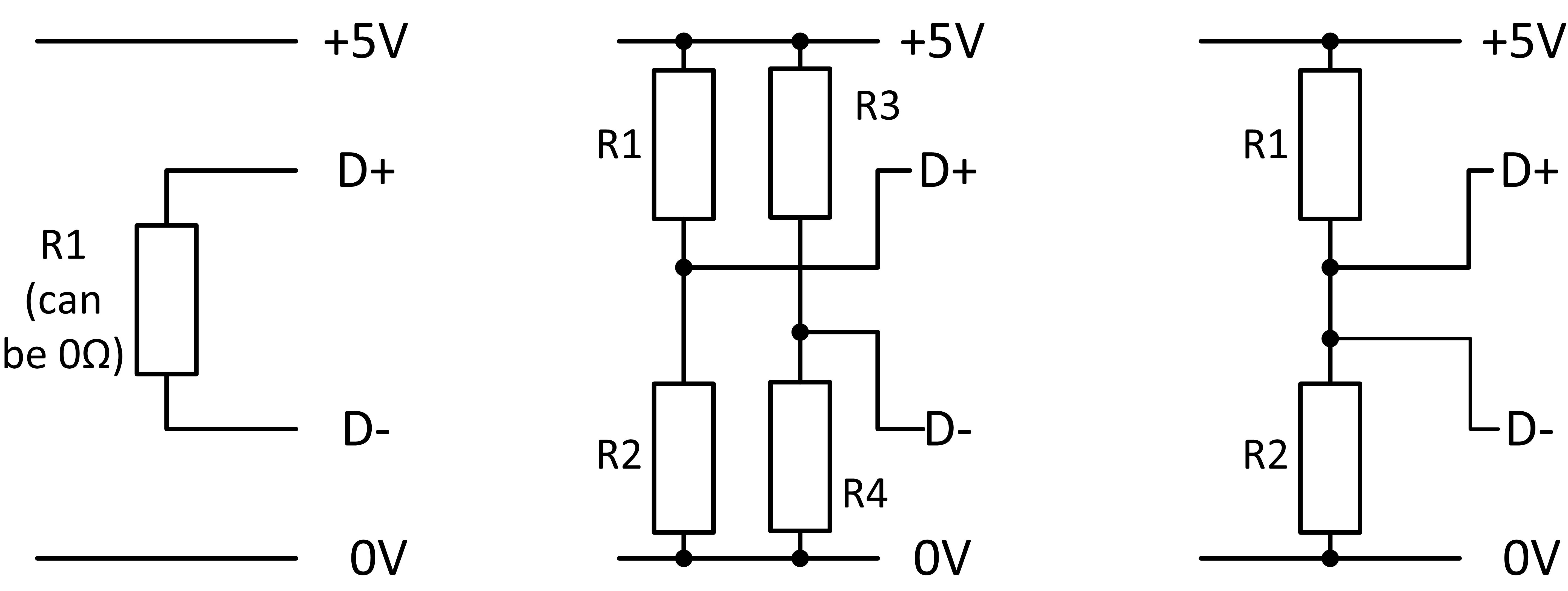 不同便攜式設備的DCP電阻配置