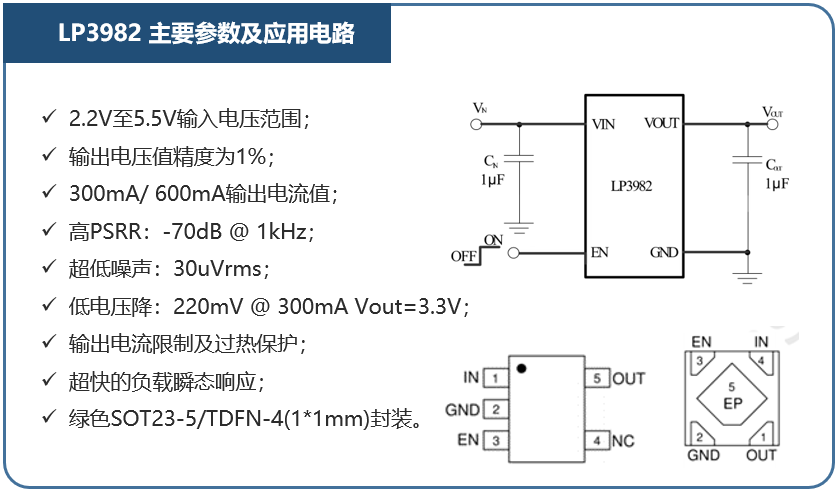 LP3982參數(shù)及應(yīng)用電路