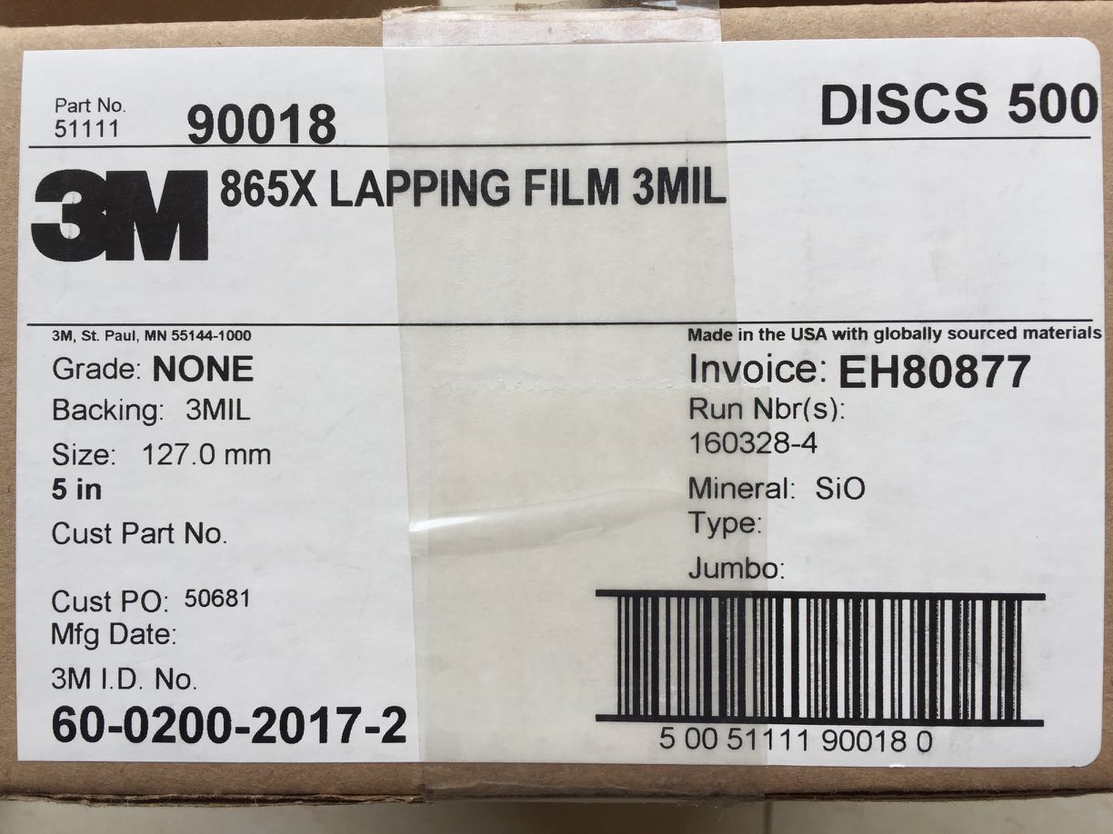 3M865X包装箱标贴