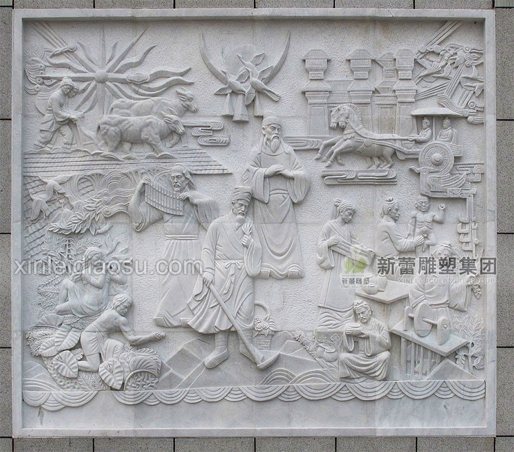 新蕾雕塑-连云港中医院浮雕-102