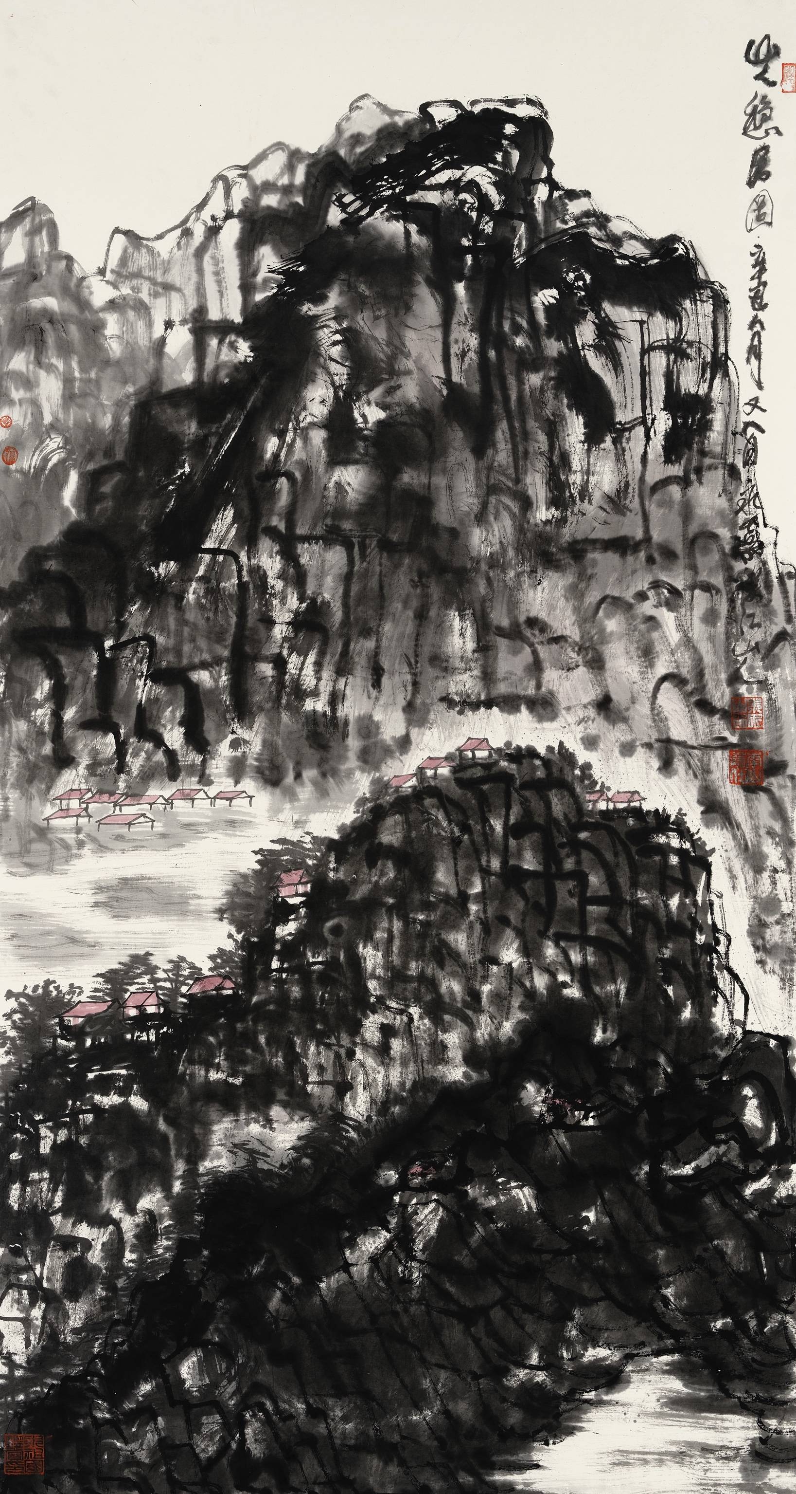 山水画大师朱祖国震撼人心的山水画作品集中国