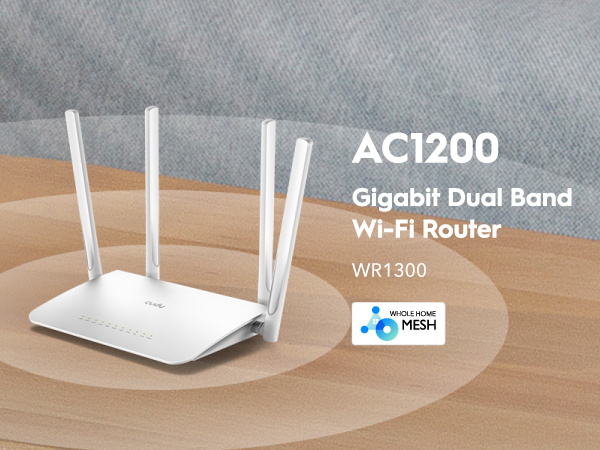 AC1200 Gigabit Wi-Fi Mesh Router, Model: WR1300-Cudy: WiFi, 4G