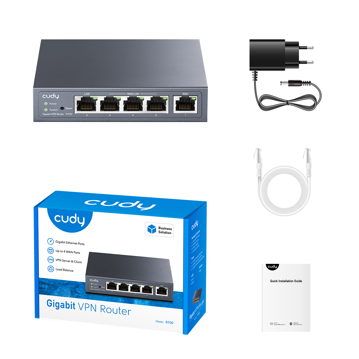 Gigabit Multi-WAN VPN Router, R700-Cudy: WiFi, 4G, and 5G