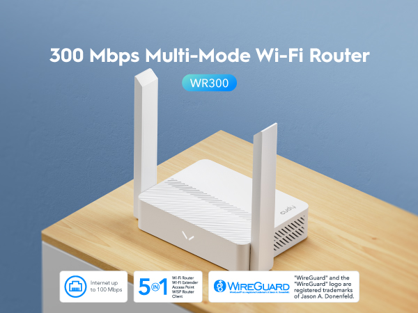 N300 Wi Fi Router Model WR300 Cudy WiFi 4G And 5G Equipments And