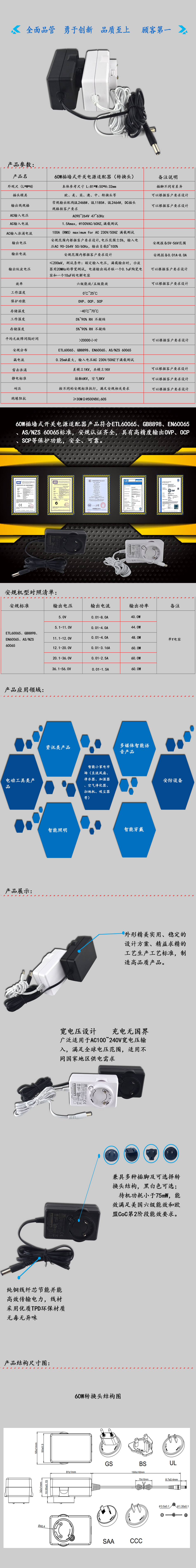 60W转换头中文