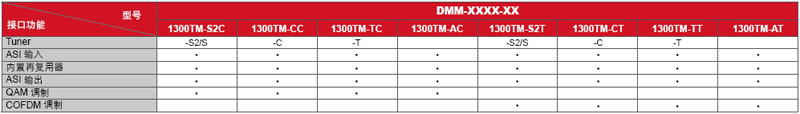 DMM-1300TM-型号接口功能表
