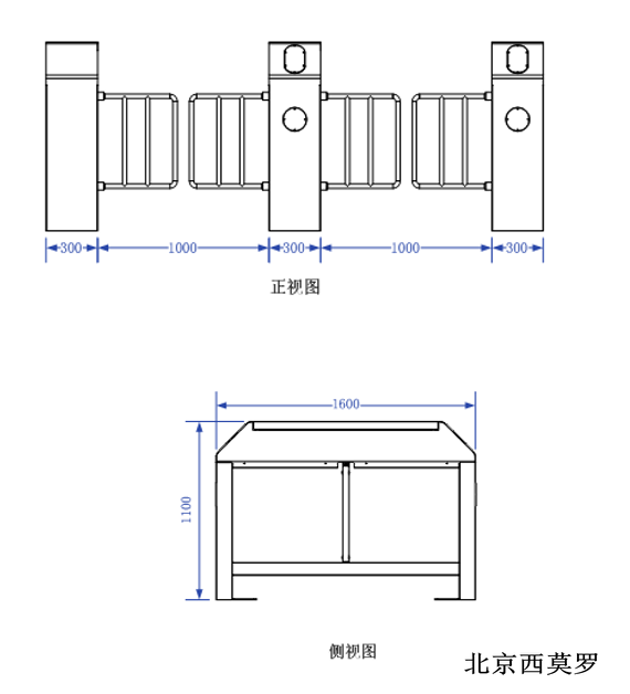 北京西莫罗室外闸机应用案例:海军大院,门头沟区政府