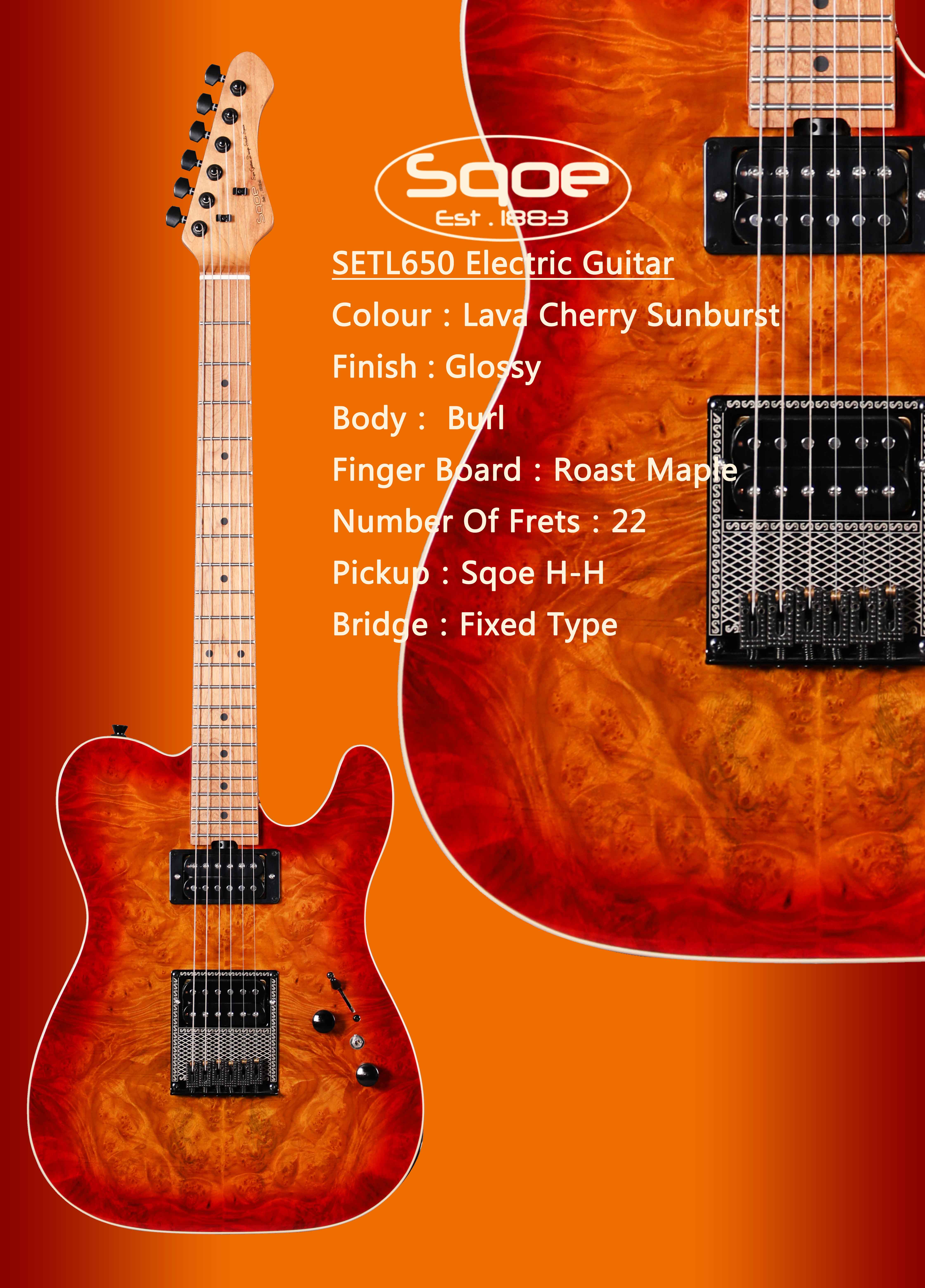 SEST200 Sqoe西班牙 22品 高档ST单摇电吉他-广州和旋悦韵乐器有限公司