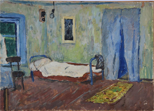 卡尔波芙娜的 房间 32.2cm× 44.3cm 1973 板面油画