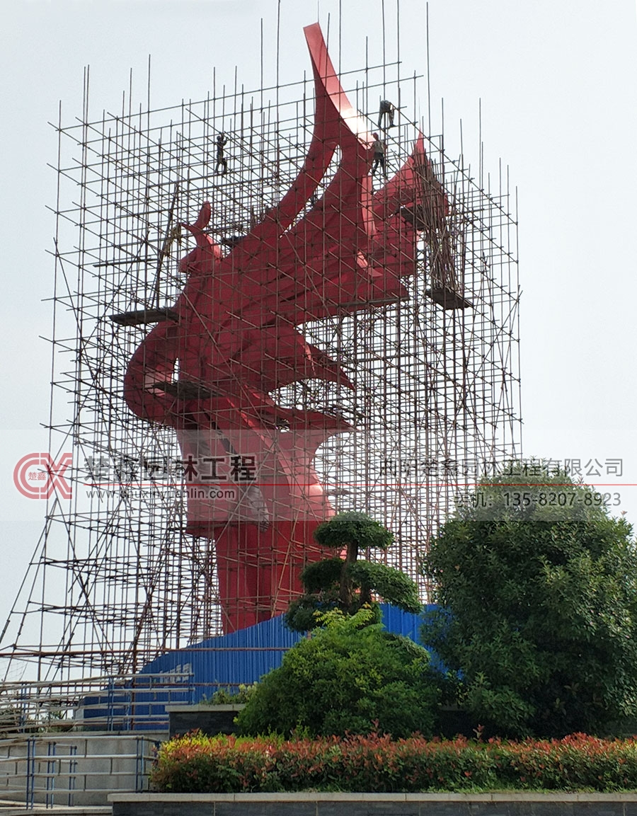 工程案例-湖北省谷城县-不锈钢雕塑-BXG-1001b