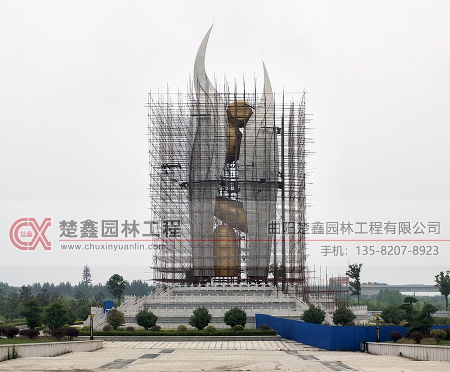 工程案例-湖北省谷城县-不锈钢雕塑-BXG-1002b