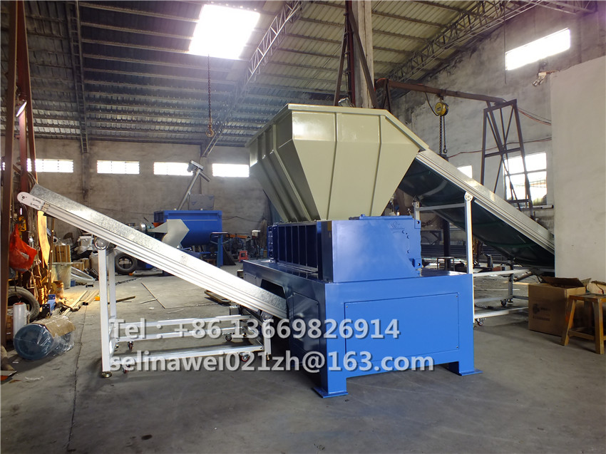 double shaft plastic shredder, plastic shredding machine for recylcing