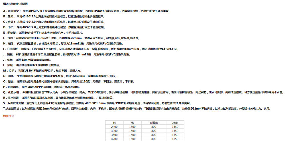 1钢木实验台产品说明