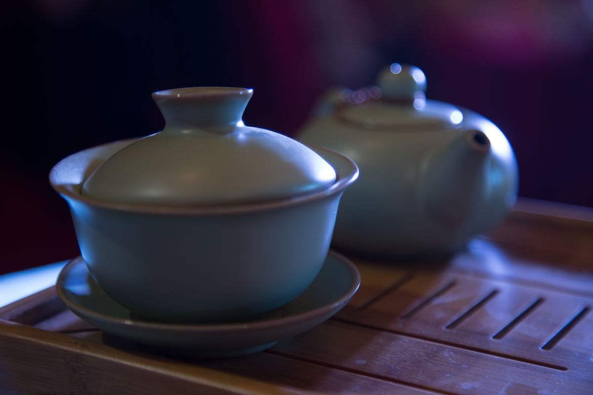 汝窑茶具,盖碗,汝瓷茶壶