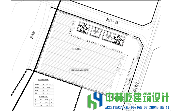 甘肃嘉洪杭萧钢结构工程有限公司厂区总平面布局图2