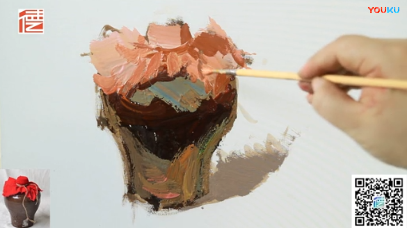 美术艺考色彩单个示范之陶罐——王倩徳艺艺术教育