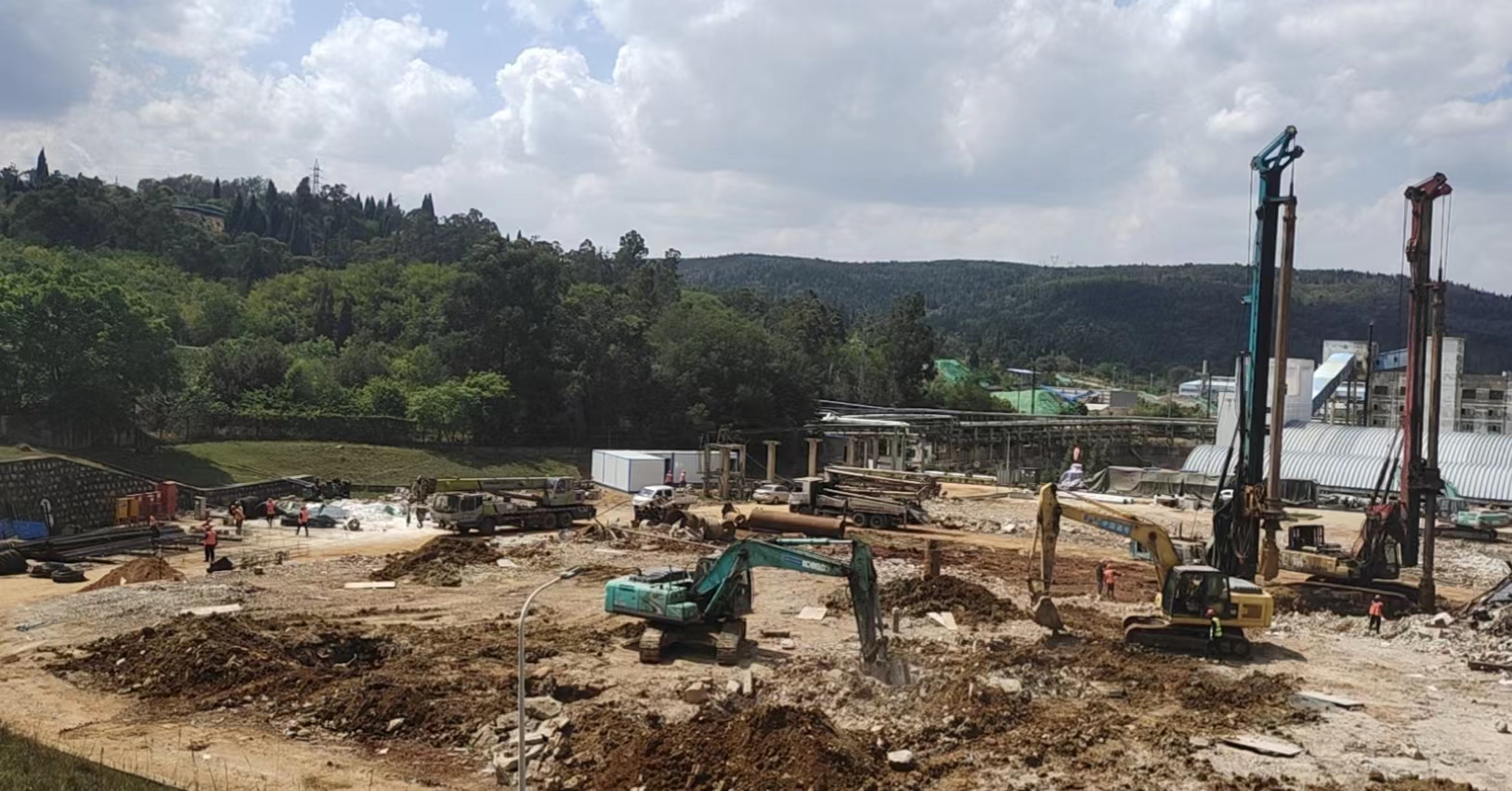 云南三環中化化肥有限公司 100kt/a電池用磷酸二氫銨項目樁基工程開工