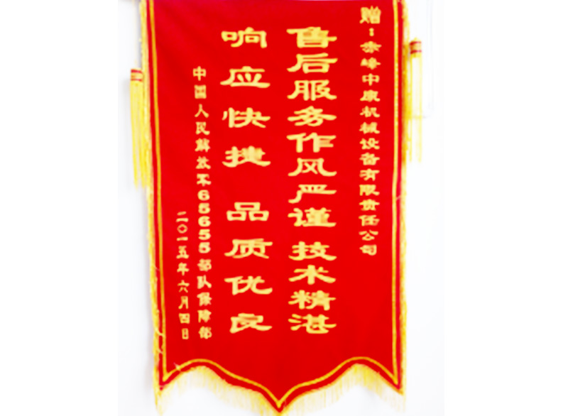 中國人民解放軍授予錦旗