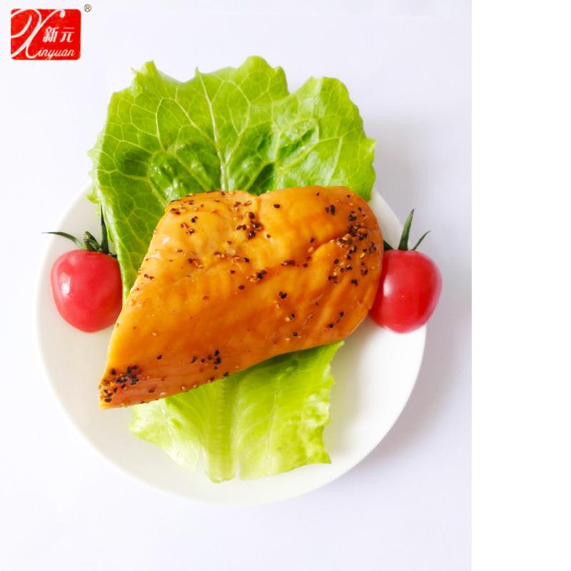新元烟熏鸡胸肉健身即食无油代餐食品真空速食鸡肉熟食低卡4袋2