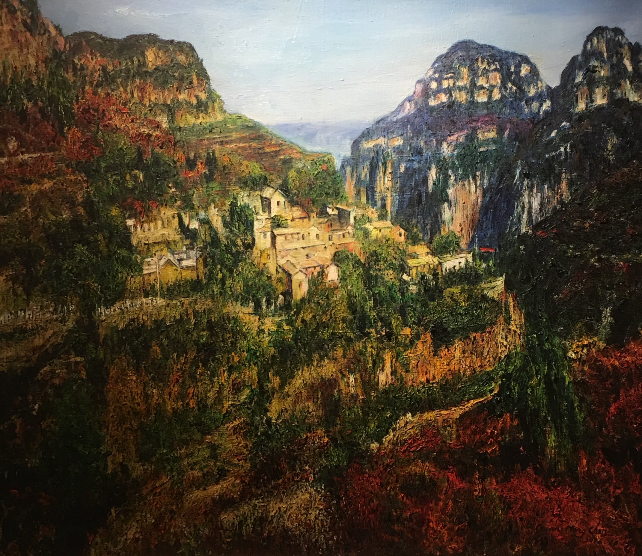 关宏臣《新乡万仙山系列之十》-89x89cm2015年油画