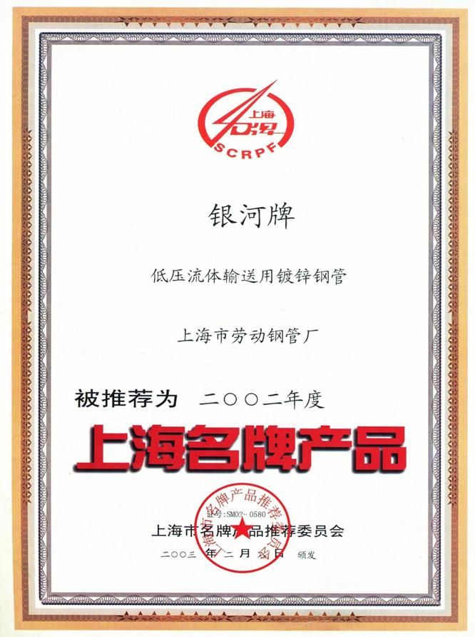 上海名牌2002
