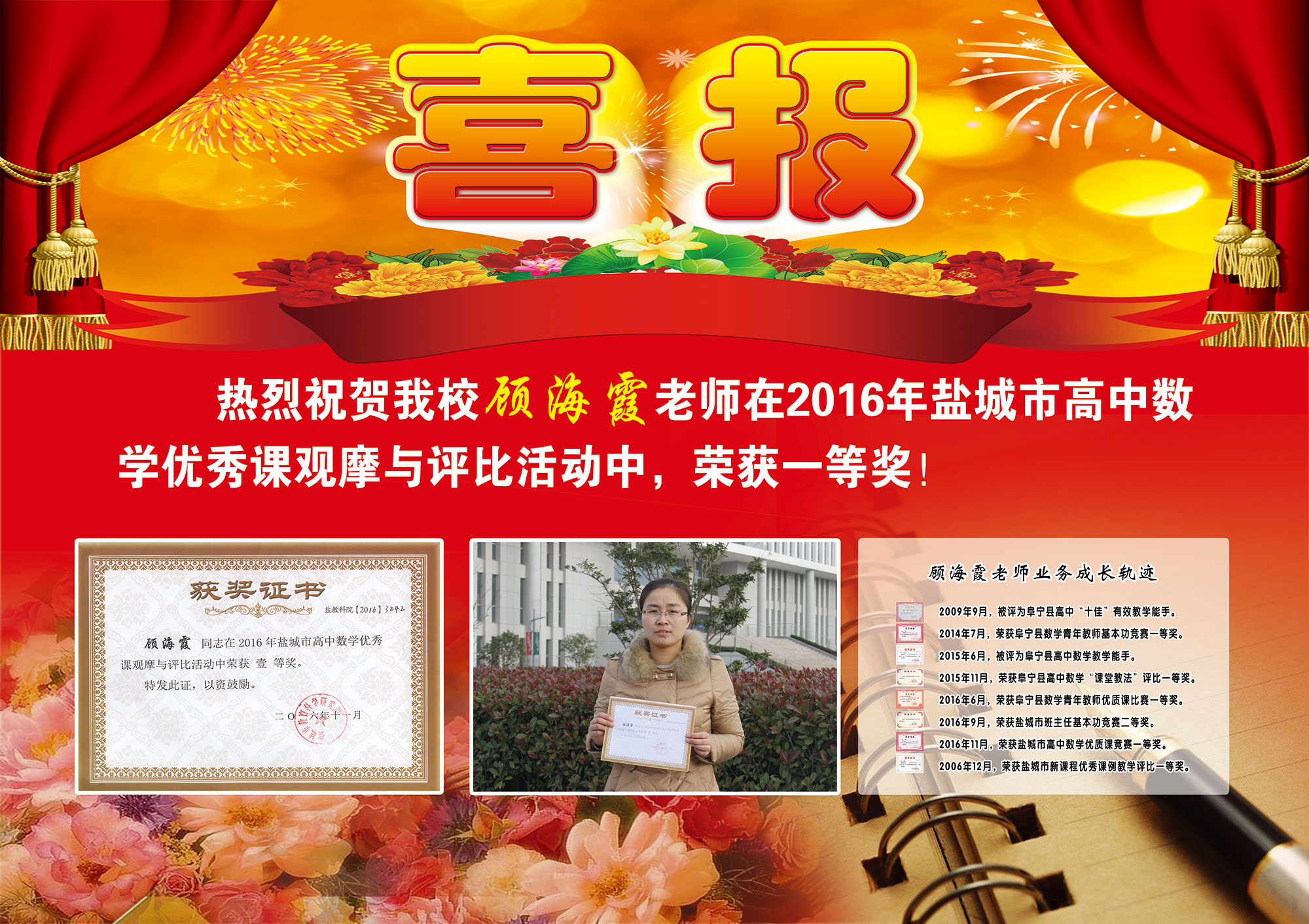 顾海霞：盐城市高中数学优秀课一等奖