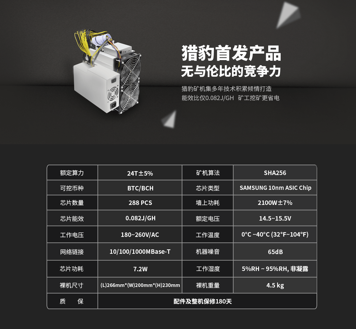 全新二手猎豹矿机f124t一体机btc