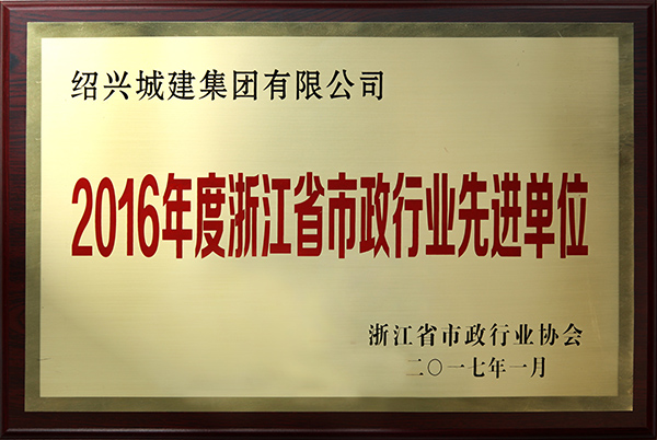 62016年度浙江省市政行業先進單位