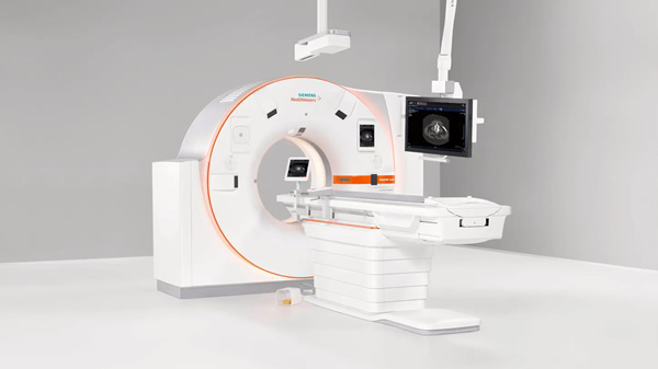 超高端螺旋CT，16厘米探测器宽度，无需控制心率，瞬时完成心脏冠脉扫描;明显降低照射剂量