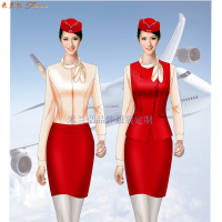 「北京空姐服定制」航空公司空姐服新款套装图片_价格_厂家-4