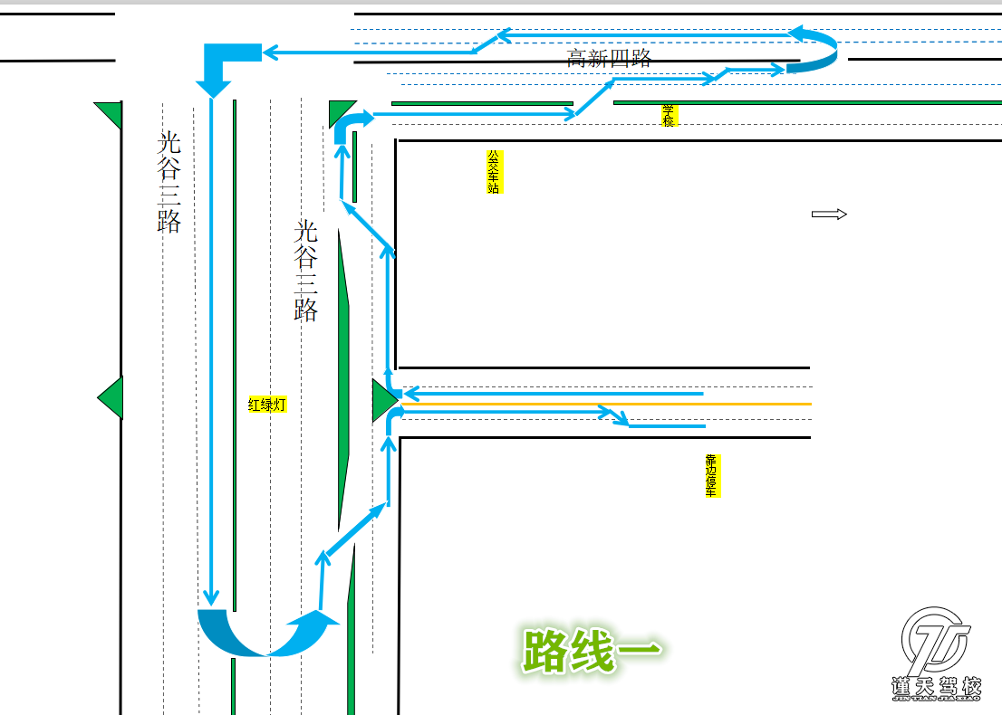 武汉东湖高新科目三考场路线图