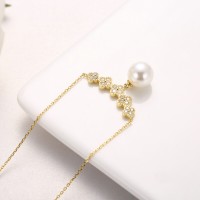 花形钻石珍珠吊链-IMG_2703