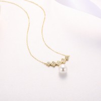 花形钻石珍珠吊链-IMG_2704