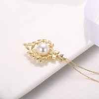 叶子钻石珍珠吊坠-IMG_2715