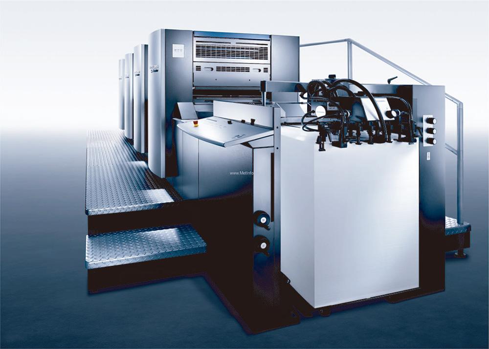 印刷中-海德堡四色胶印机