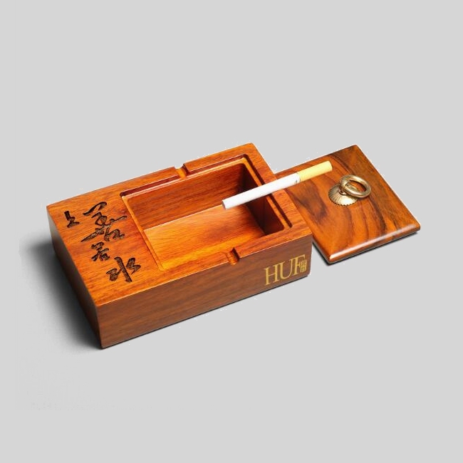 红木复古中式烟灰缸