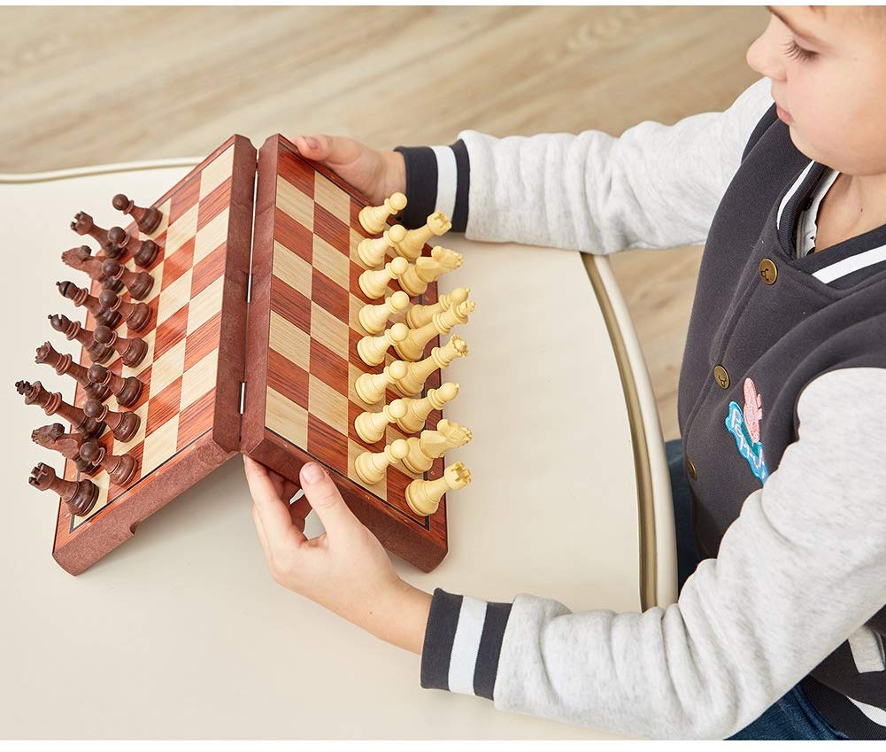 Kidzoo Travel Chess Set Mini Chess Set Kids Folding Magnetic Chess