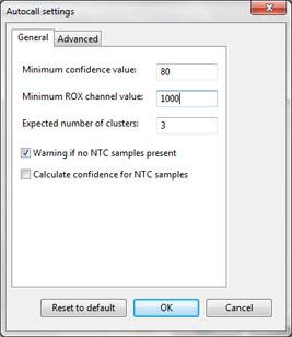 General settings for the autocall algorithm