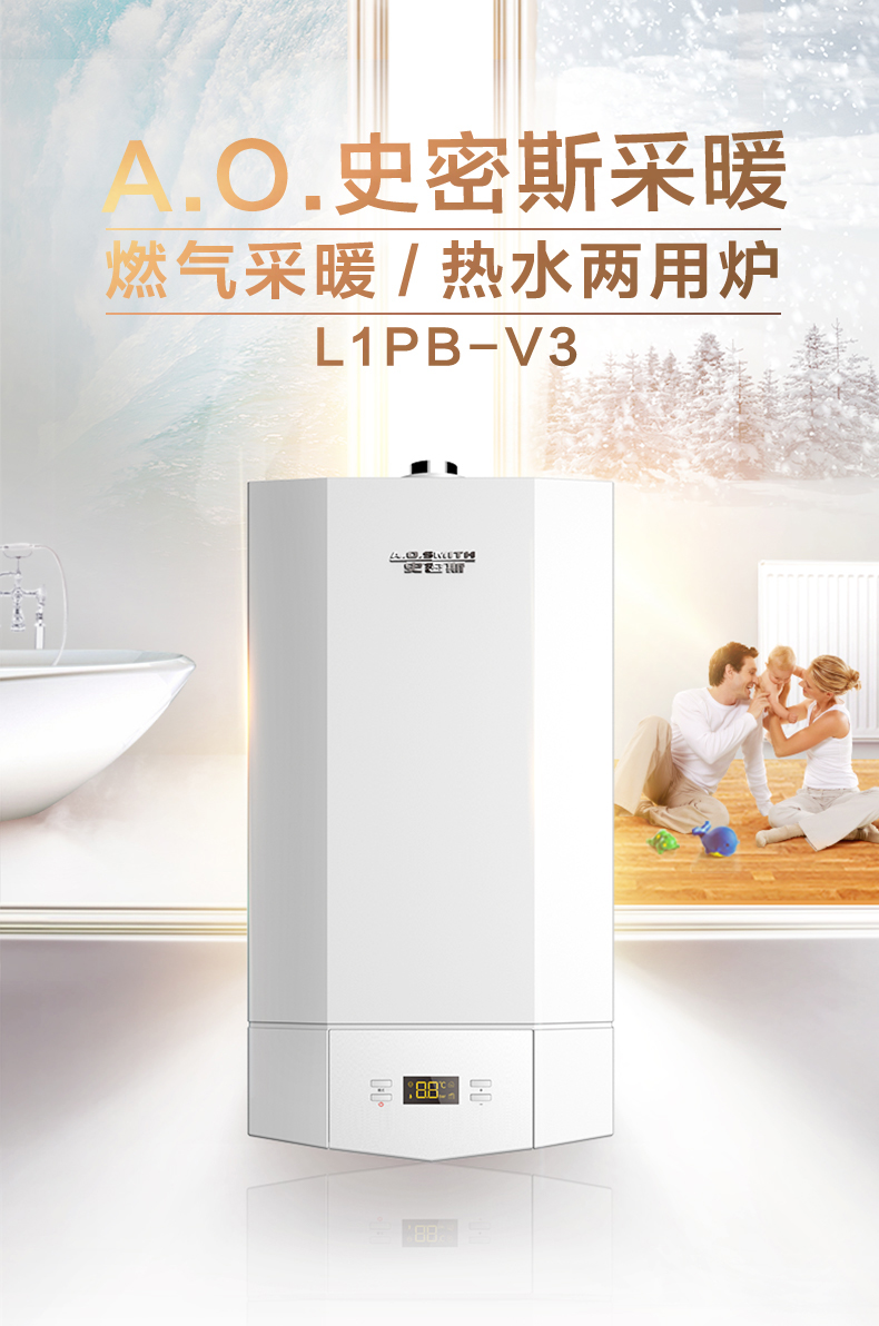 l1pb26-v3 燃气采暖/热水两用炉-北京史密斯地暖