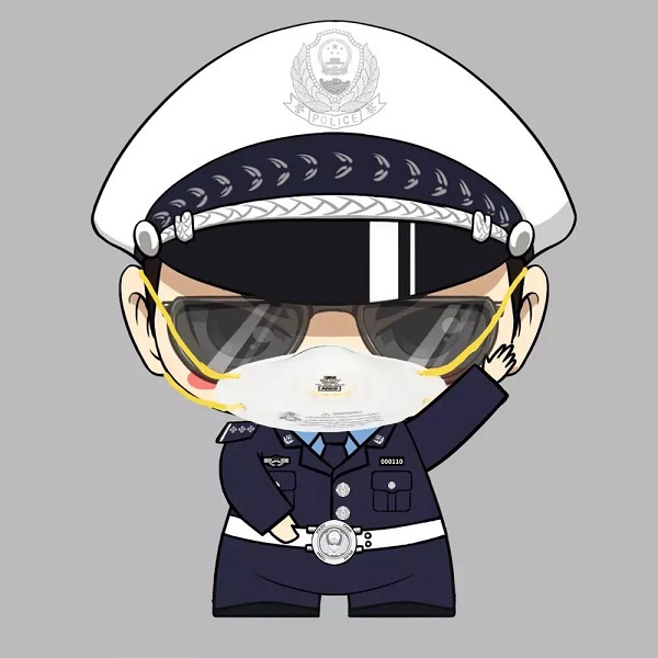 你们要的警察戴口罩头像来了-警察与法治官网