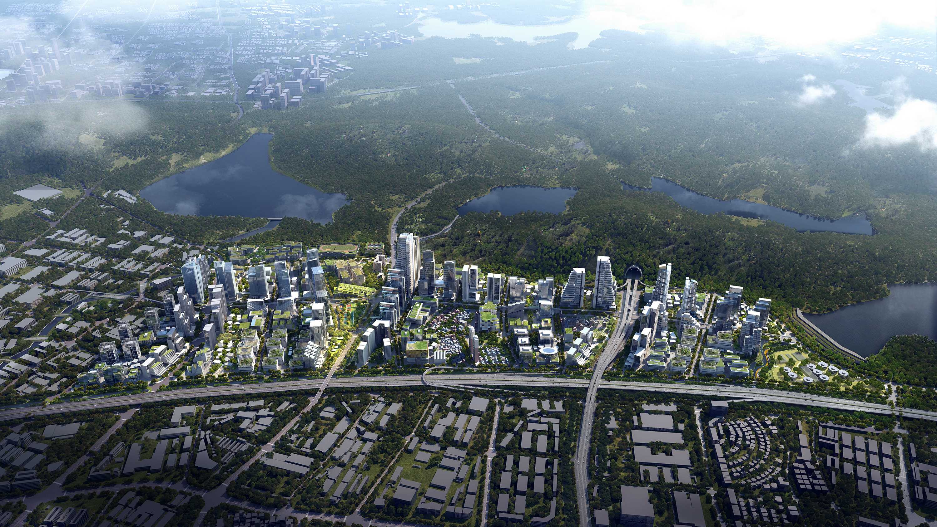 深圳新桥智城城市设计入选图片-12总鸟瞰图