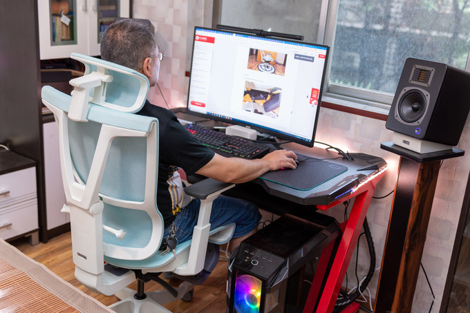 前倾不累腰,横躺可伸腿:达宝利D6人体工学网布椅测评-20200319_104750_083