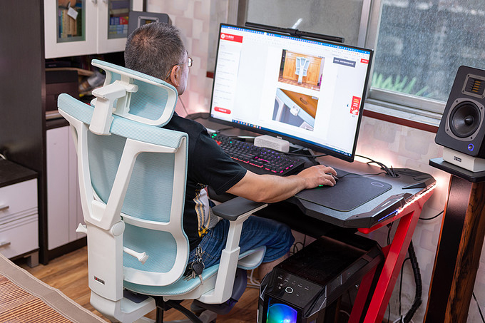 前倾不累腰,横躺可伸腿:达宝利D6人体工学网布椅测评-20200319_104750_125