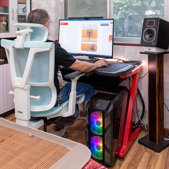 前倾不累腰,横躺可伸腿:达宝利D6人体工学网布椅测评-20200319_104750_129