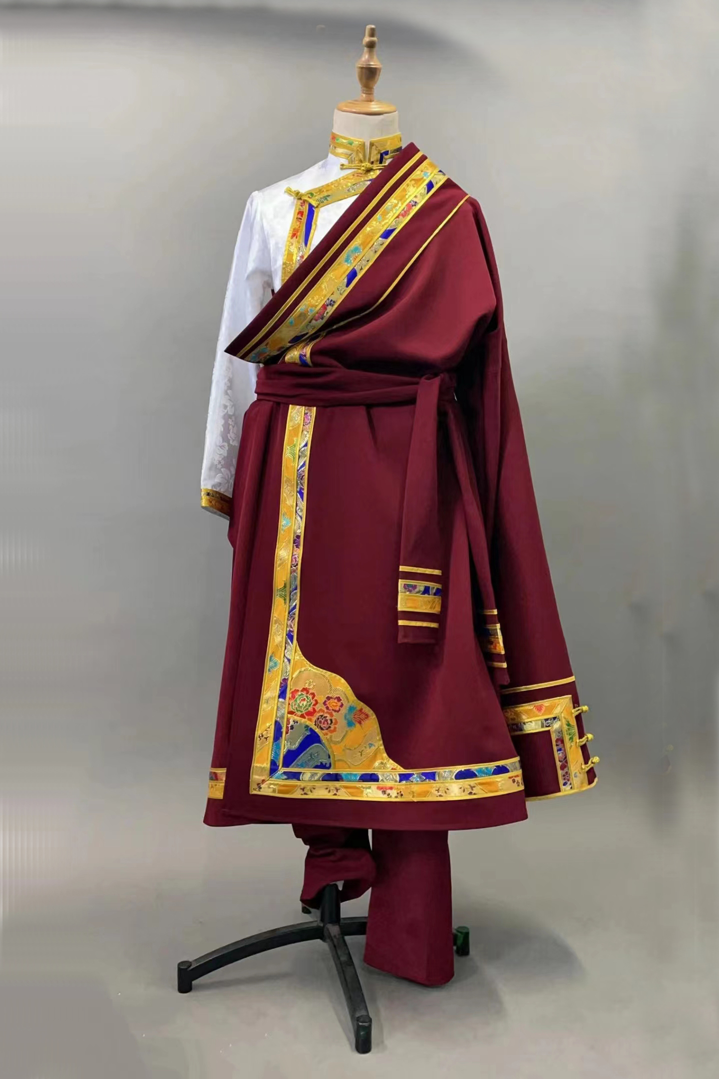 2013新款男士民族舞演出服 男款藏族舞蹈演出服 少数民族藏族服装_nosuper0586